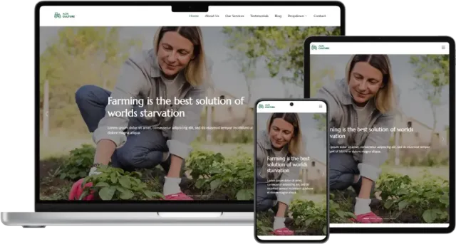 AgriCulture Bootstrap Website Template