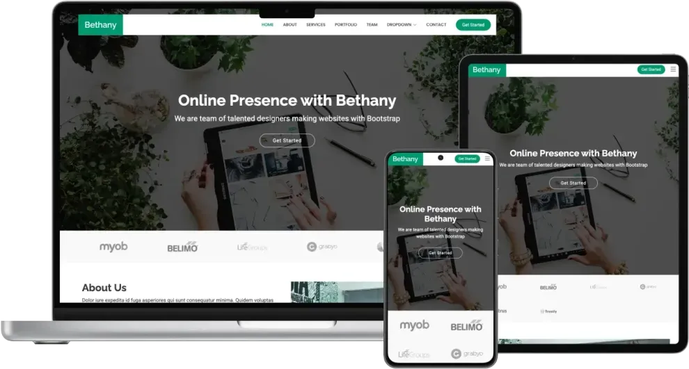 Bethany - Free Onepage Bootstrap Theme