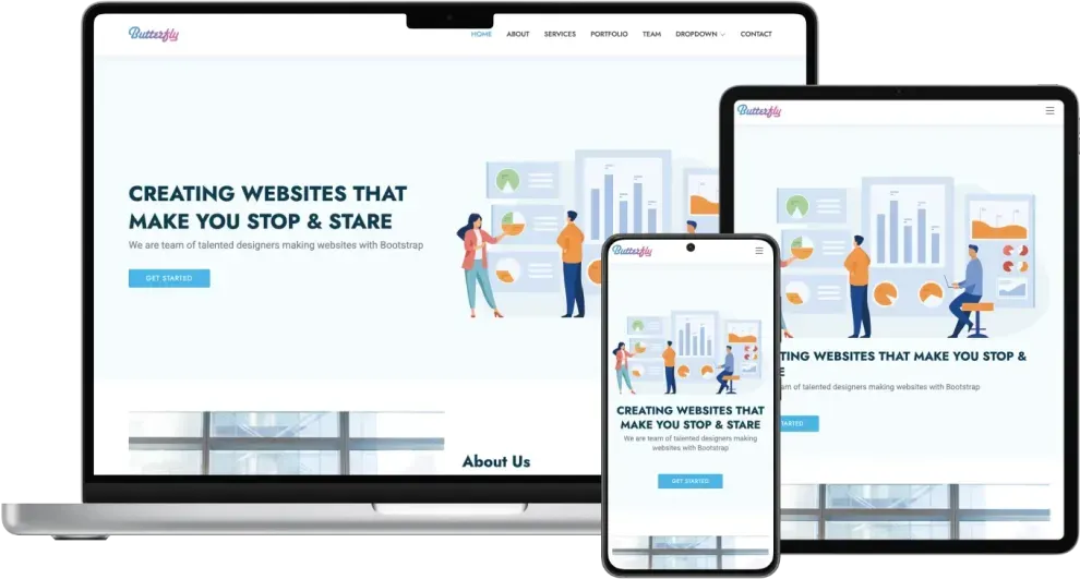 Butterfly - Free Multipurpose Bootstrap Template
