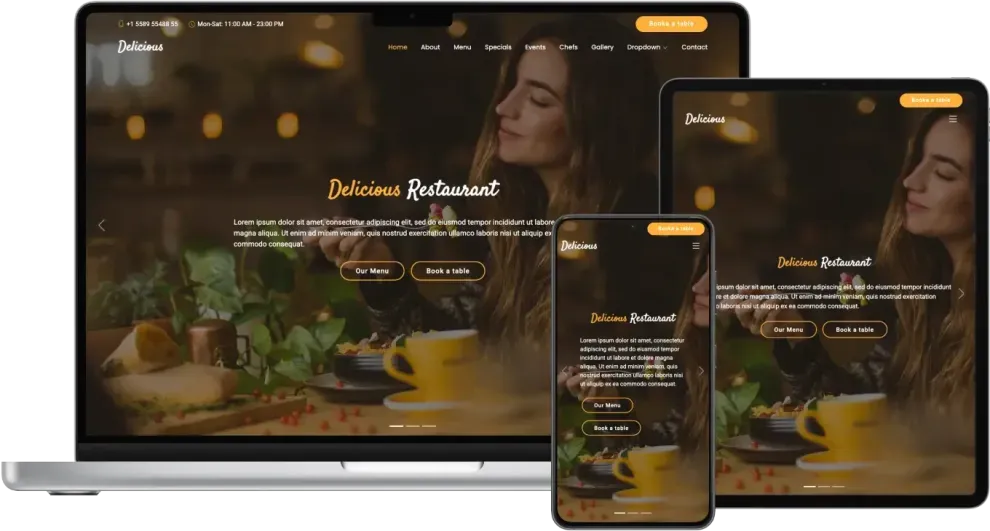 Delicious - Free Restaurant Bootstrap Template