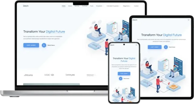 Devin – Clean Multipurpose Bootstrap Website Template