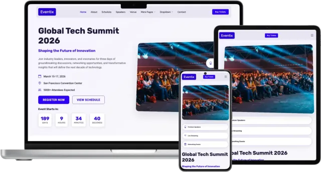 Eventix - Modern Event & Conference Website Template