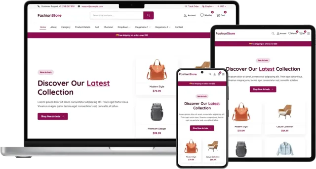 Fashion Store – Responsive Bootstrap eCommerce Template for Fashion & Apparel