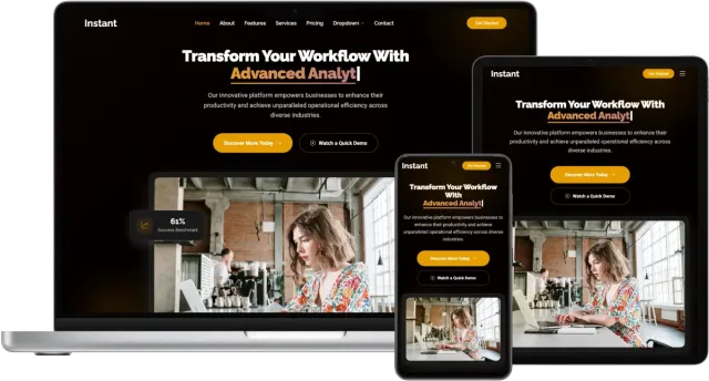 Instant – Multipurpose Bootstrap Template for Agencies and Businesses
