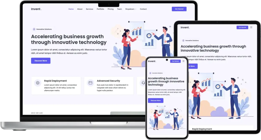 Invent – Business & Agency Bootstrap Template