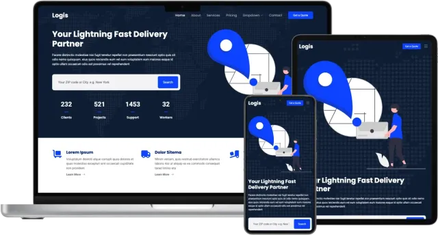 Logis - Bootstrap Transportation Website Template