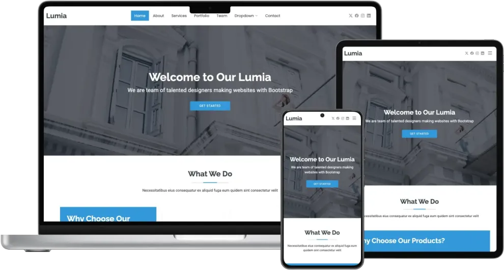 Lumia - Bootstrap Business Template 