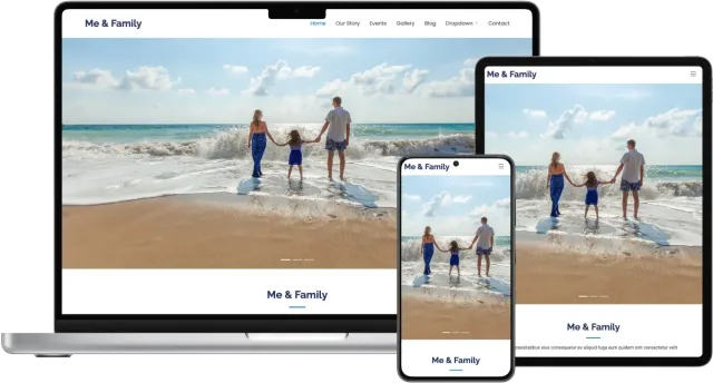 Me & Family - Bootstrap Family Website Template