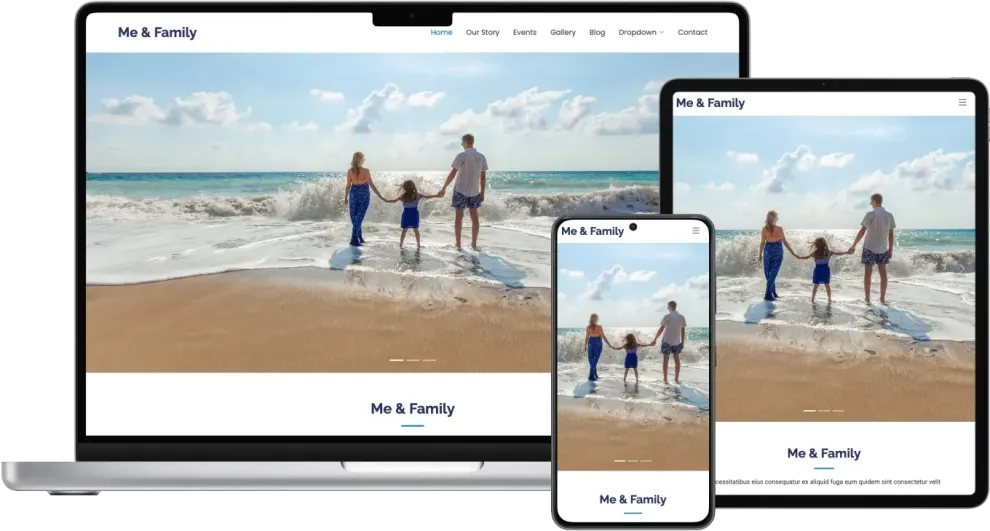 Me & Family - Bootstrap Family Website Template