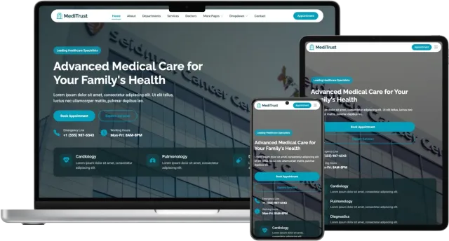MediTrust – Bootstrap Template for Hospitals, Clinics, and Healthcare Services