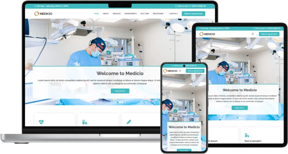 Medicio - Free Medical Template