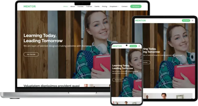 Mentor - Education Bootstrap Website Template