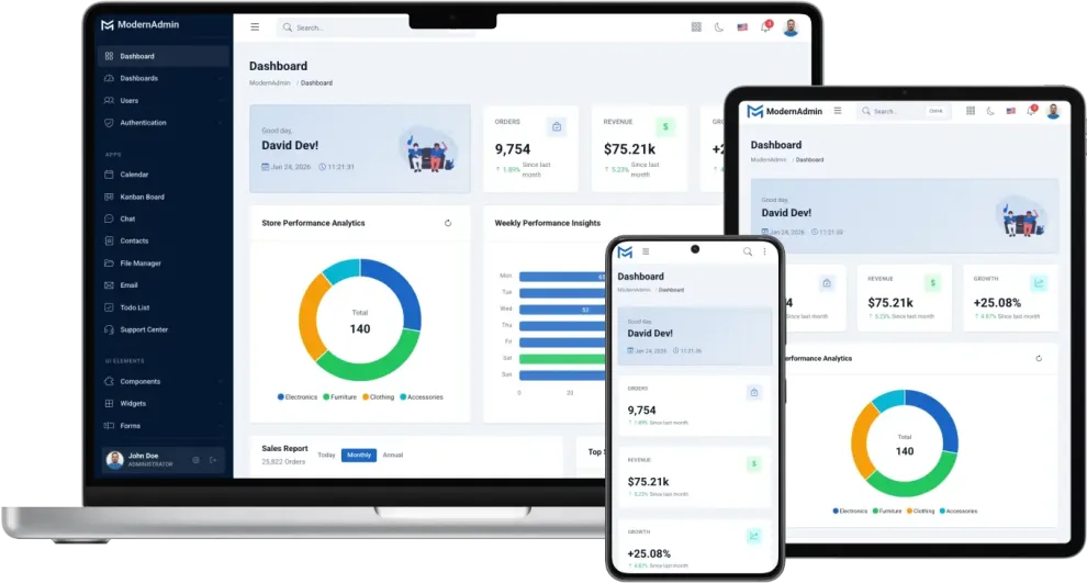 Modern Admin - Bootstrap Admin Dashboard Template