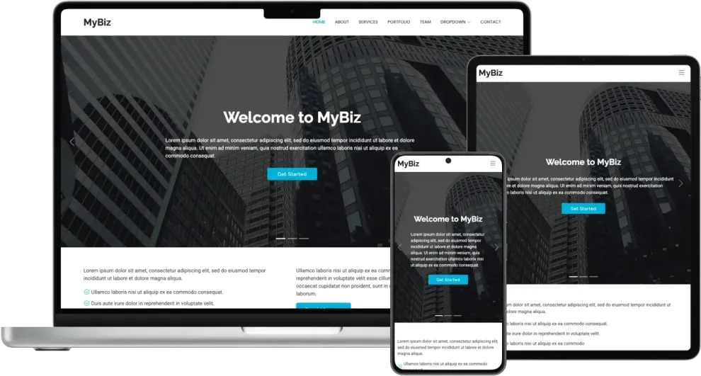 MyBiz - Free Business Bootstrap Theme