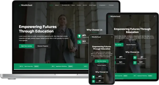 Nice School – Bootstrap Template for Schools, Colleges and Universities
