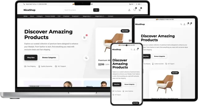 NiceShop – Modern eCommerce Bootstrap Template