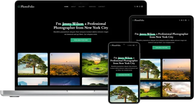 PhotoFolio - Bootstrap Photography Website Template