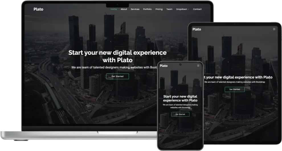 Plato - Responsive Bootstrap Website Template