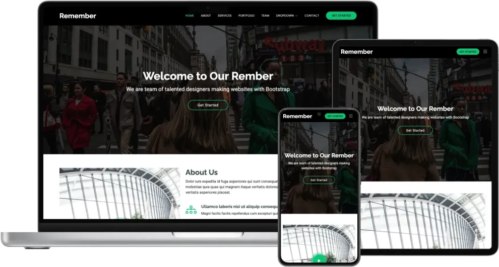 Remember - Free Multipurpose Bootstrap Template