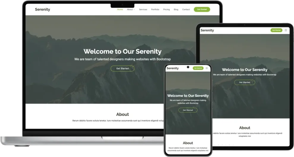 Serenity - Bootstrap Corporate Template