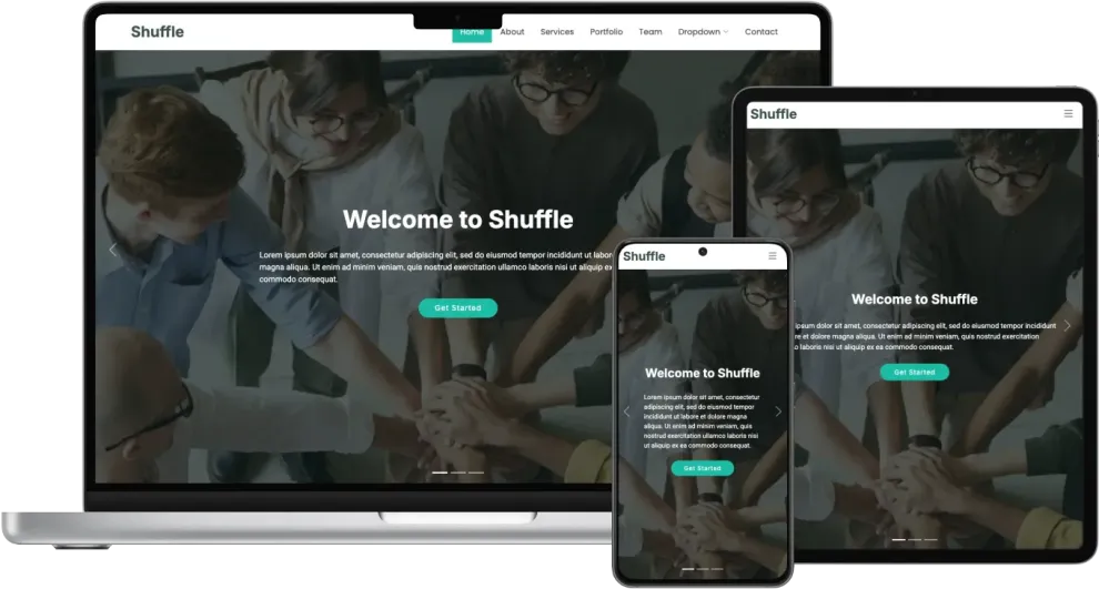 Shuffle - Free Bootstrap One Page HTML Template
