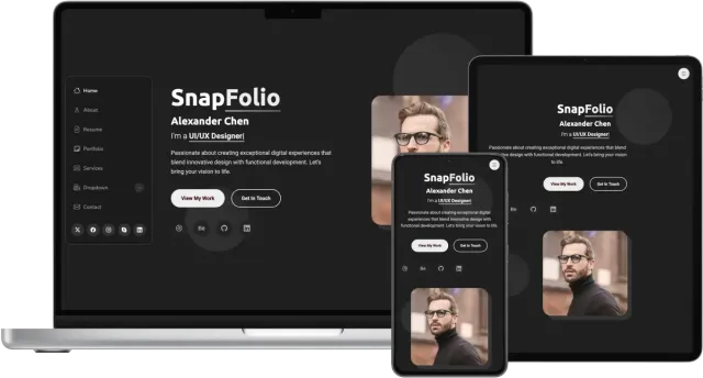SnapFolio – A Clean and Stylish Portfolio Template for Creatives