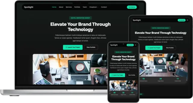 Spotlight - Agency Template for Creative Studios and Teams