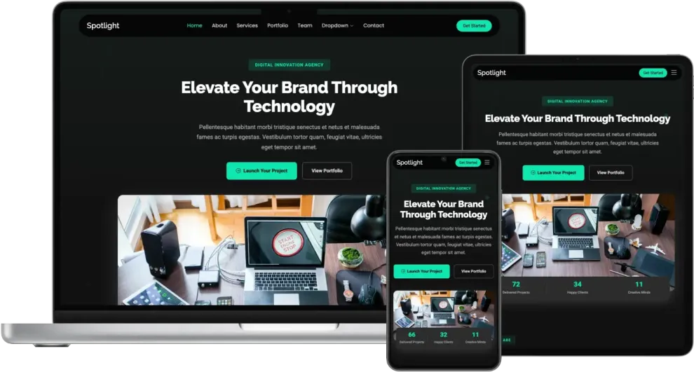Spotlight - Agency Template for Creative Studios and Teams