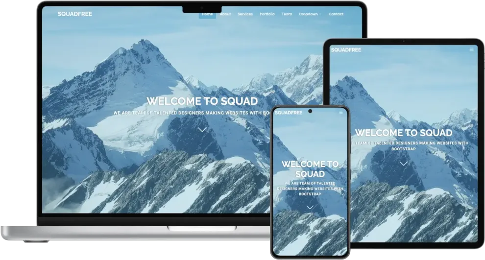 Squadfree - Free Bootstrap template for creative