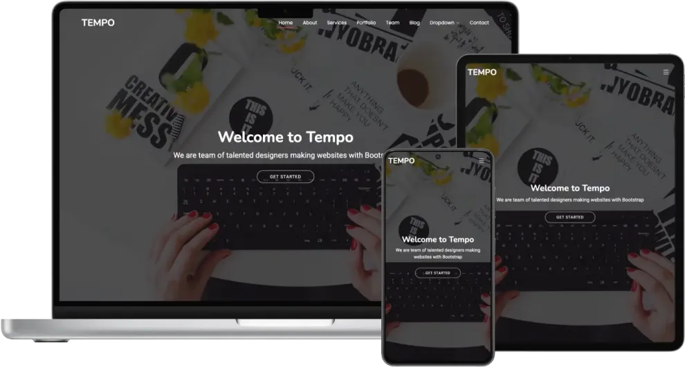 Tempo - Free Onepage Bootstrap Theme