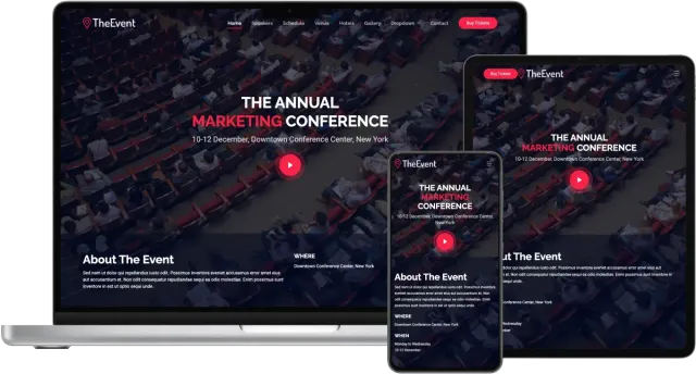 TheEvent - Free Event and Conference Bootstrap Template