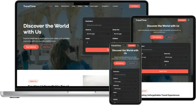 TravelTime – Travel and Tour Website Template