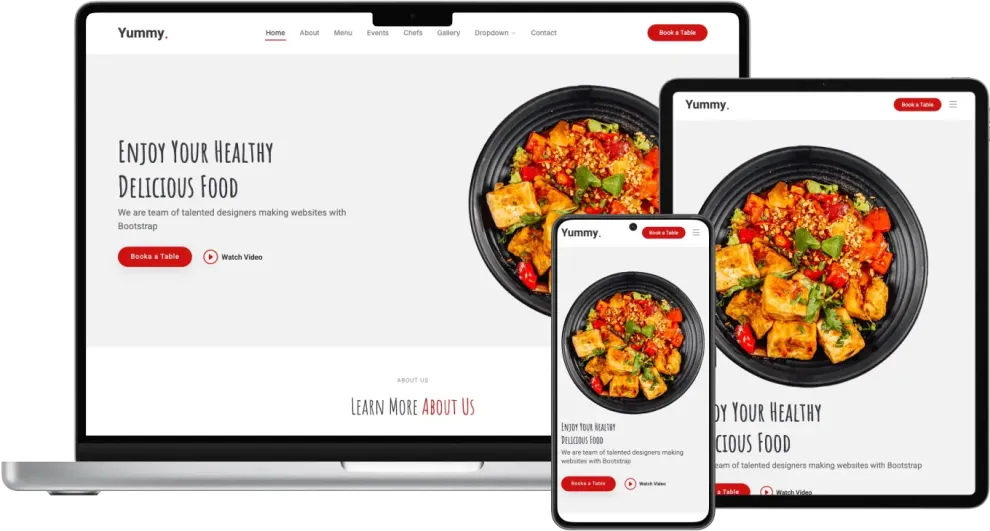 Yummy - Bootstrap Restaurant Website Template