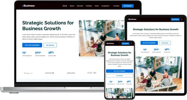 eBusiness – Responsive Bootstrap Business Template
