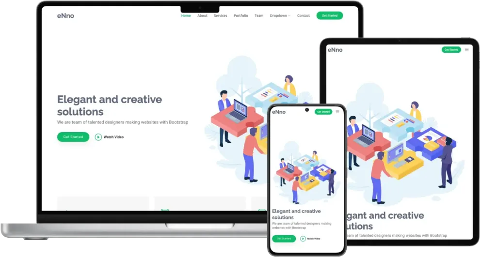 eNno - Simple Bootstrap Landing Page Template