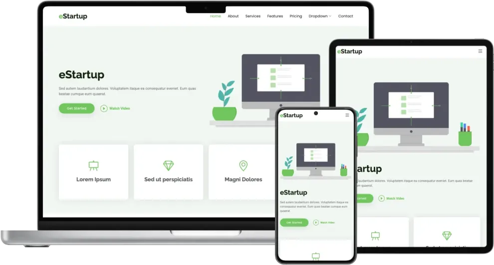 eStartup - Bootstrap Landing Page Template