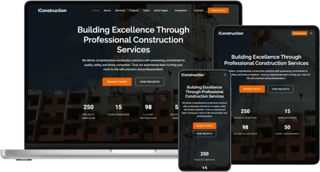 iConstruction – Professional Bootstrap Template for Construction Websites